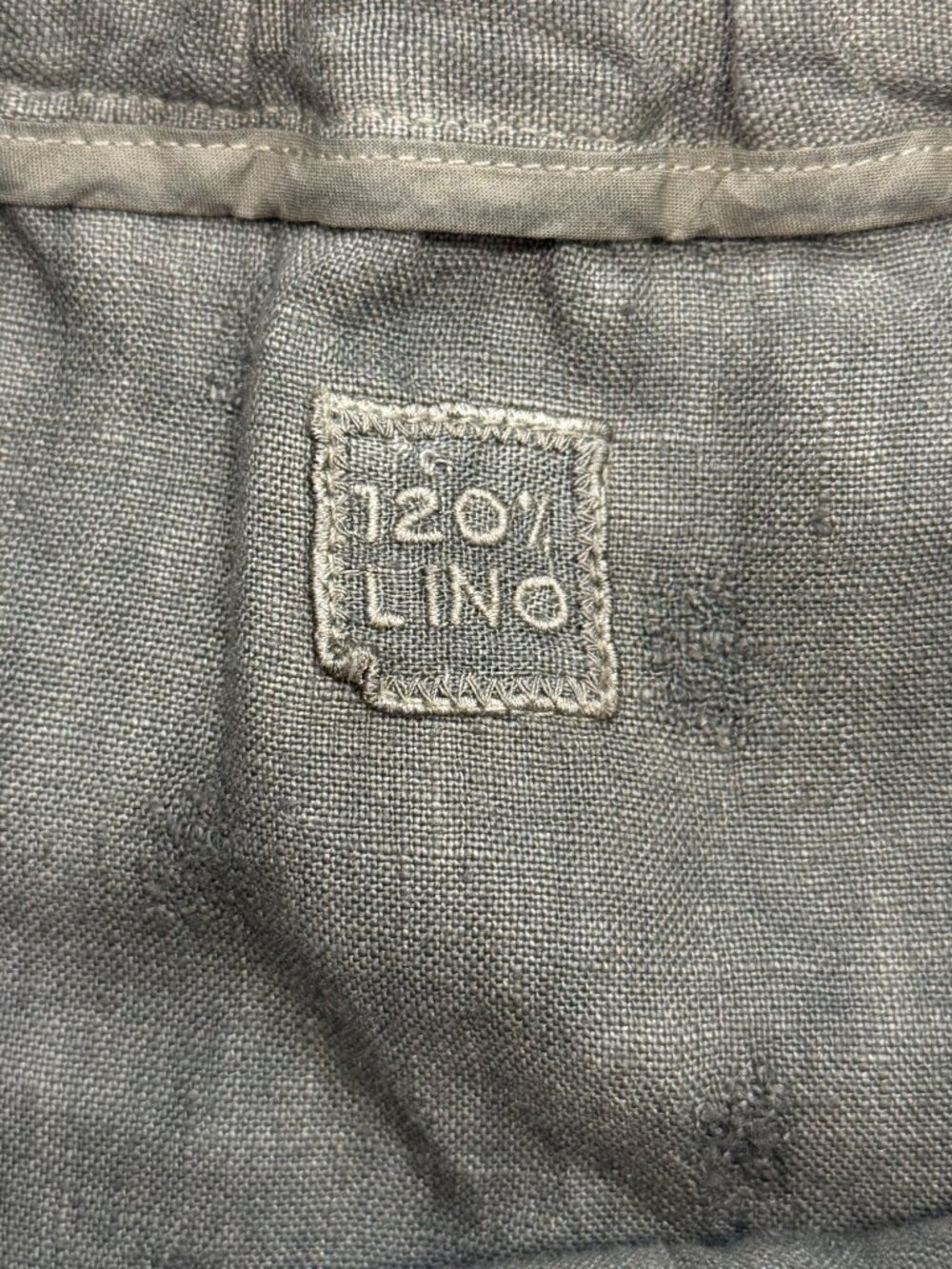 120 Lino Linen Midi Skirt Button-Front Pockets Olive Green Women Size 40 / US S - Picture 3 of 6